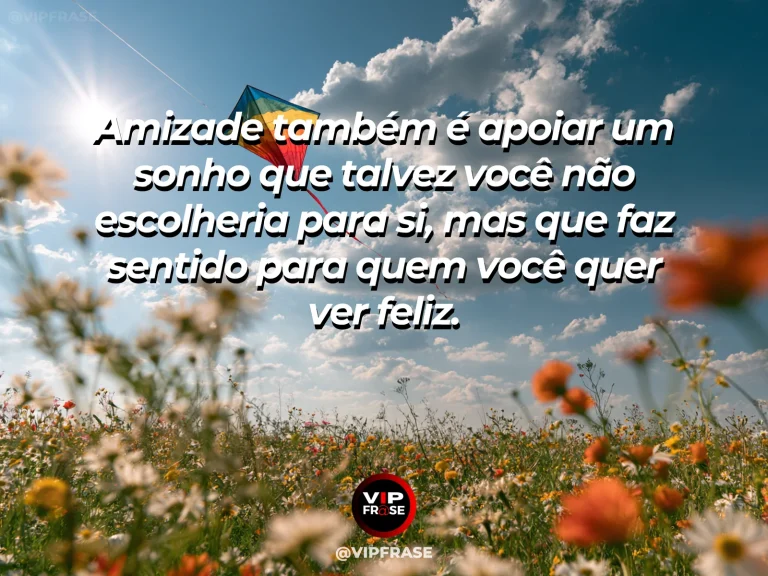 Mensagem sobre amizade, com cena de um amigo observando o outro trabalhar em um projeto criativo, gesto de incentivo e admiração.