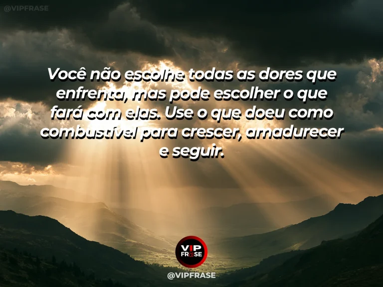 Mensagem motivacional sobre superacao com trilha em paisagem ampla
