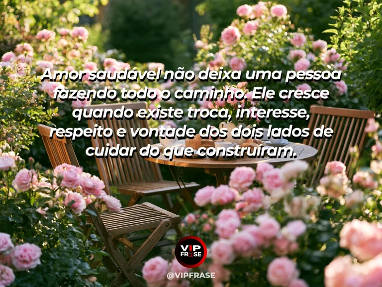 Mensagem de amor sobre reciprocidade, com visual equilibrado e maduro.
