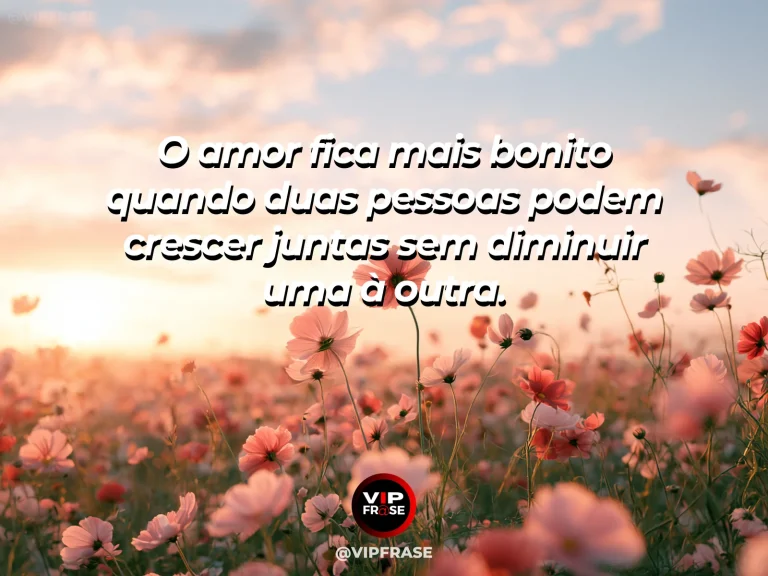 Frase sobre amor, com duas árvores crescendo lado a lado.