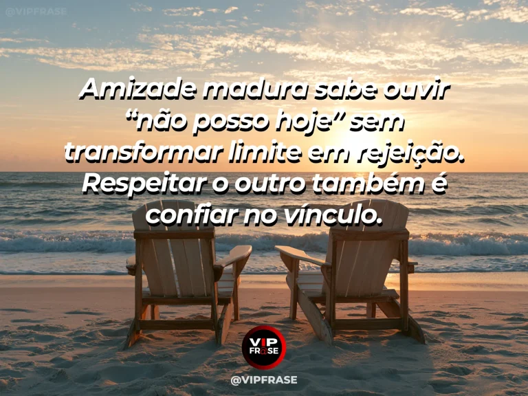 Mensagem sobre amizade, com cena de dois amigos se despedindo com leveza na porta de casa, transmitindo respeito e confiança.