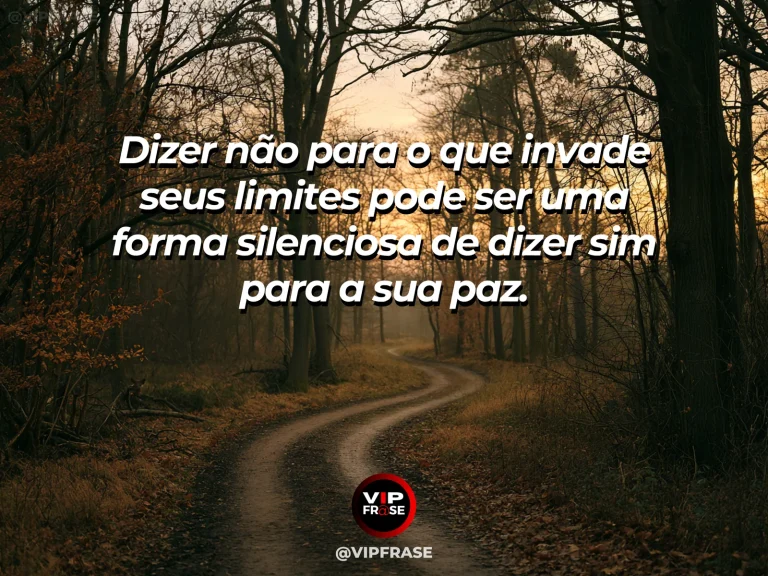 Frase reflexiva sobre paz e autoestima com portão de jardim com caminho florido.