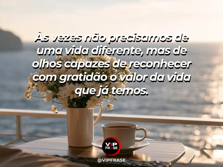 Mensagem de gratidão com cena de paisagem familiar vista através de janela limpa, luz renovada e sensação de mudança de perspectiva