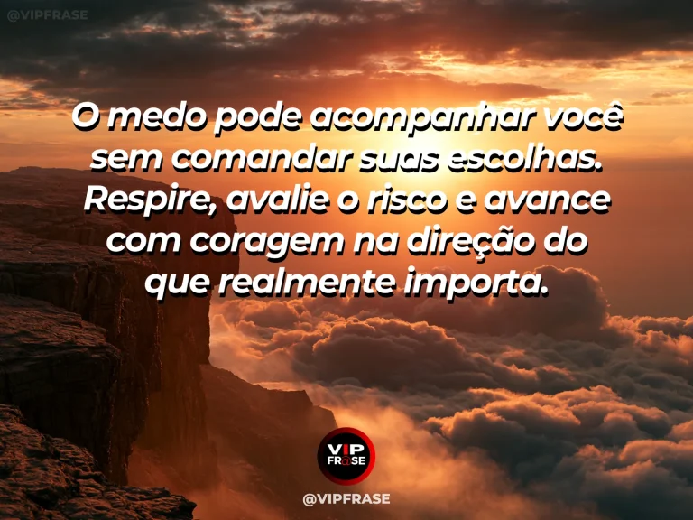 Mensagem motivacional sobre coragem com ponte atravessando um vale