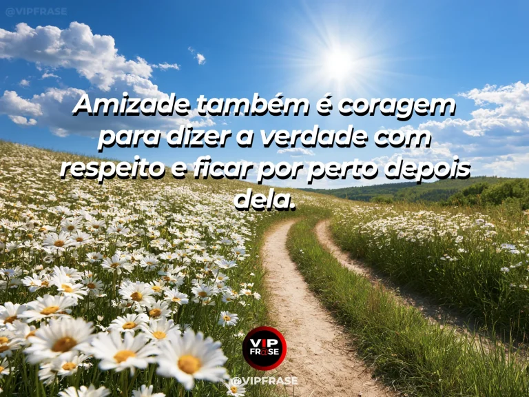 Frase sobre amizade com duas lanternas iluminando uma bifurcação de caminho ao entardecer.