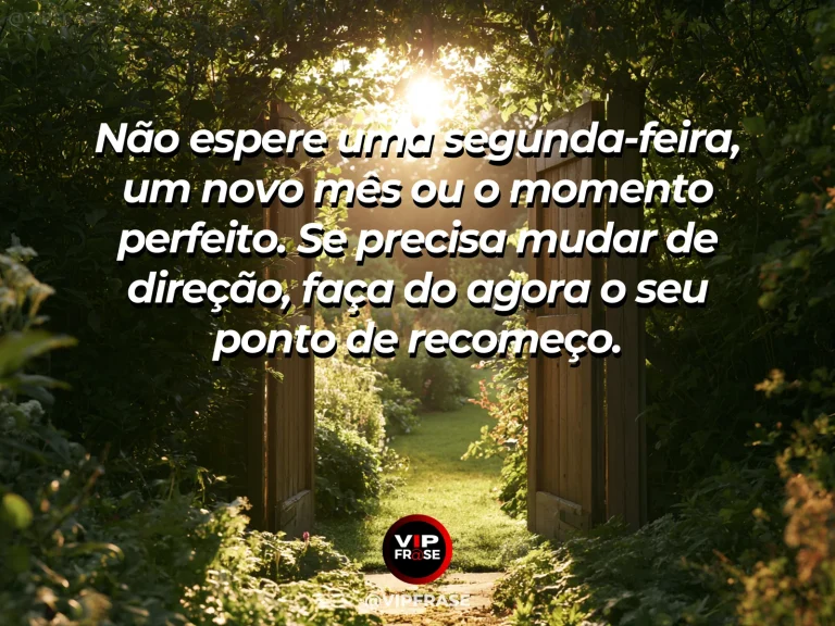 Arte motivacional sobre recomeço, relógio simples ao lado de uma porta aberta para o sol, representando recomeço imediato.