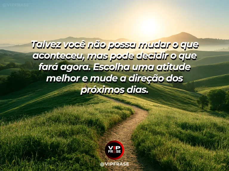 Mensagem motivacional sobre escolhas com estrada mudando de direção