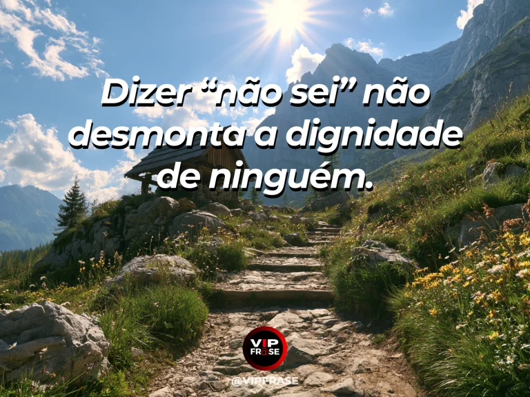Frase de força sobre a certeza não é armadura, ilustrada por uma casa antiga pequena protegida por montanhas grandiosas.