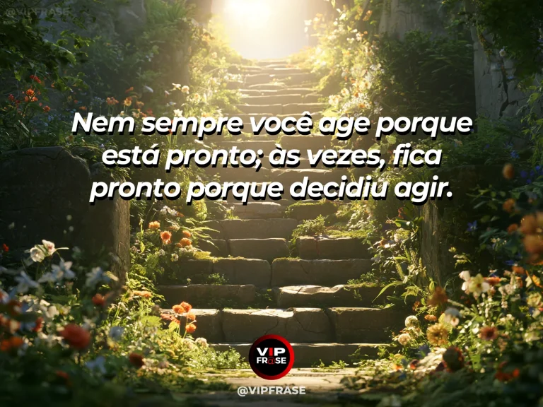 Frase de superação em first sunbeam touching a steep path upward.