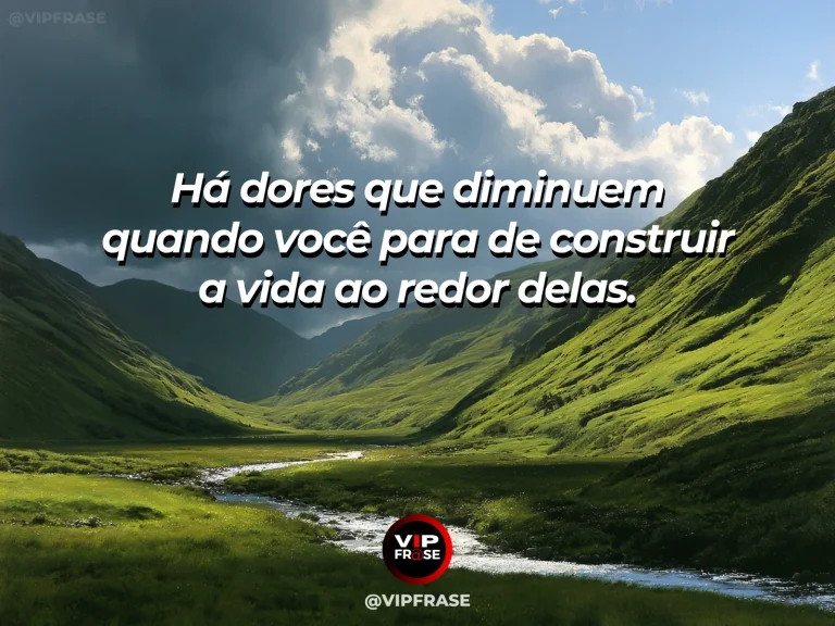 Frase de superação em river flowing from shadow into a luminous meadow.