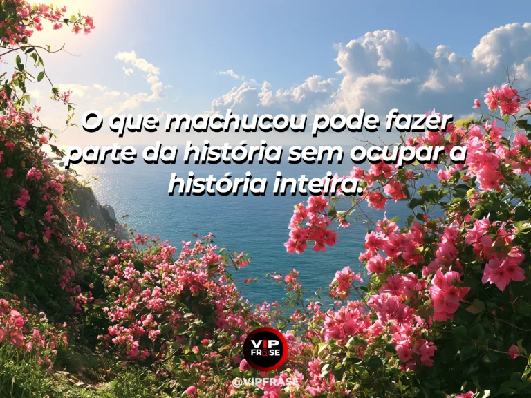 Frase de superação em cenário natural sobre a dor não merece o centro.