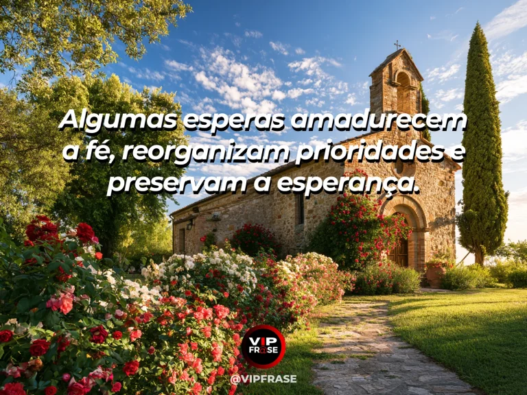 Mensagem de fé e esperança em caminho de floresta dourada no outono.