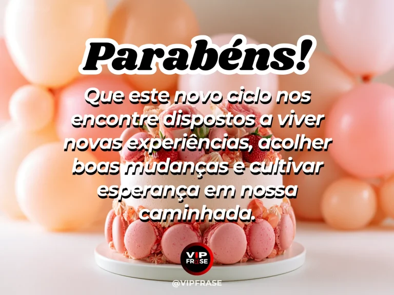 Mensagem de aniversário para esposa sobre esperança a dois, com cenário romântico iluminado.