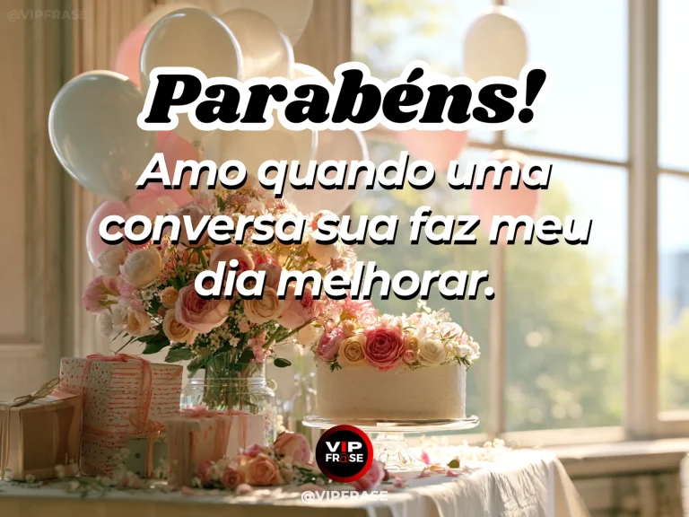 Mensagem de aniversário para esposa sobre carinho e admiração, com flores e luz natural.