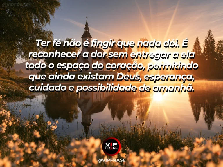 Frase de fé sobre esperança sem negar a dor, com campo de papoulas e flores brancas após a chuva.