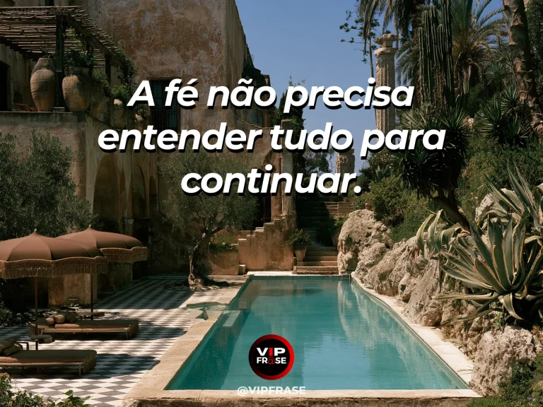 Mensagem profunda sobre fé em deserto sob estrelas e horizonte começando a clarear.