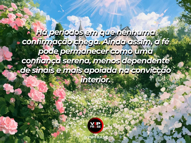 Mensagem profunda de fé e confiança com montanha acima das nuvens recebendo luz.