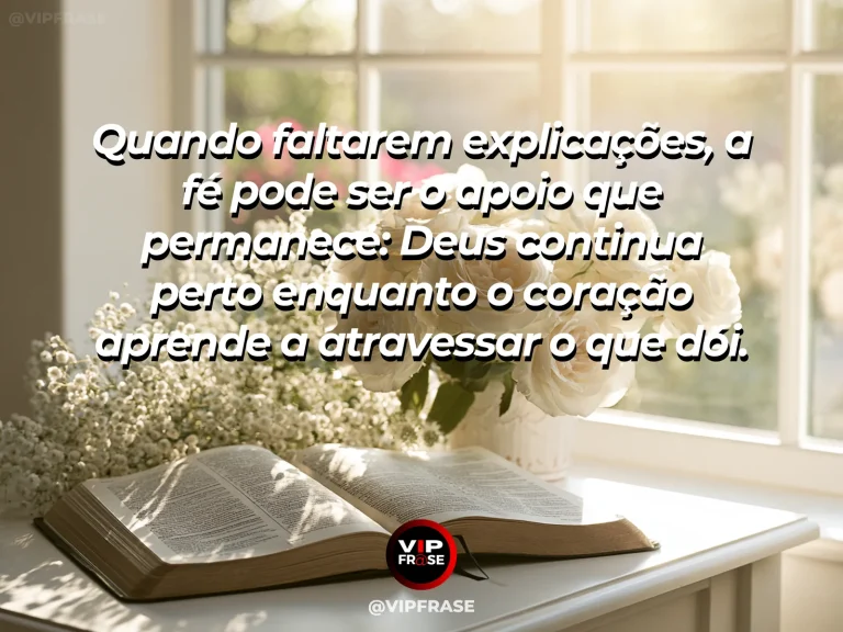Mensagem de fé sobre fé e acolhimento diante da dor, com margem de lago com salgueiros verdes e luz suave.