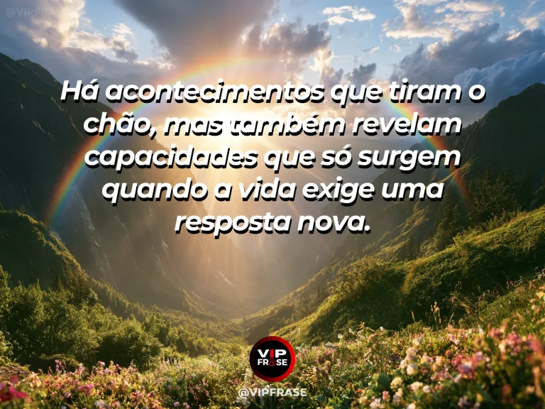 Mensagem de superação em cenário natural sobre a força pode aparecer depois do susto.