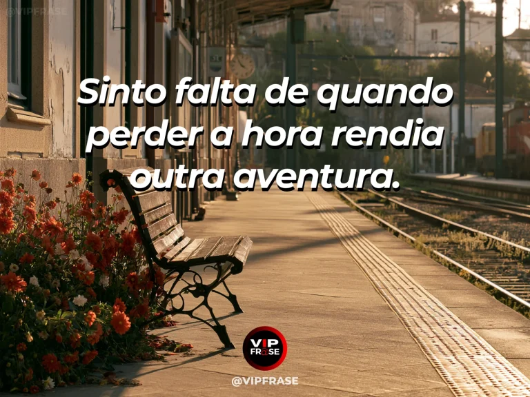 Mensagem sobre saudade, com ônibus antigo colorido numa estrada iluminada ao entardecer.
