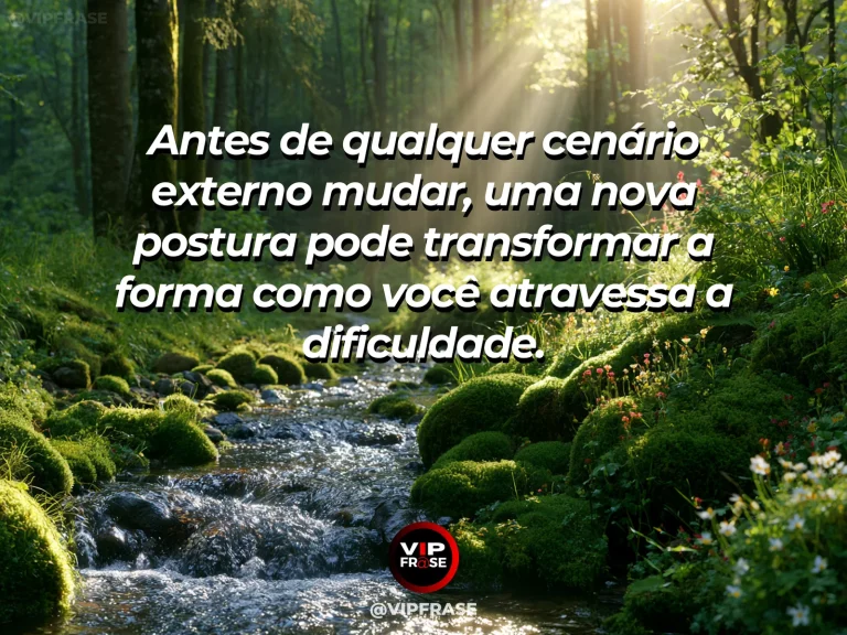 Mensagem de superação com luz entrando em uma estufa cheia de brotos e folhas vivas, simbolizando transformação interior.