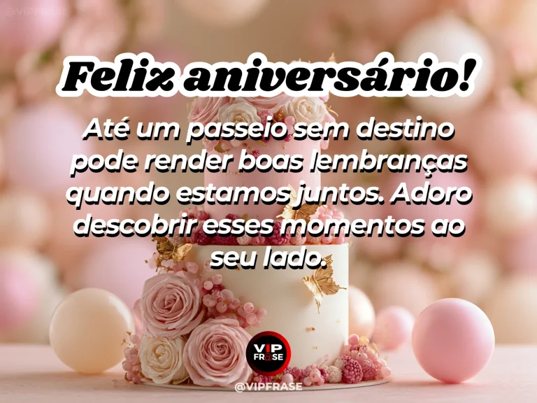Mensagem de aniversário para esposa sobre amor e cumplicidade, com flores e luz natural.