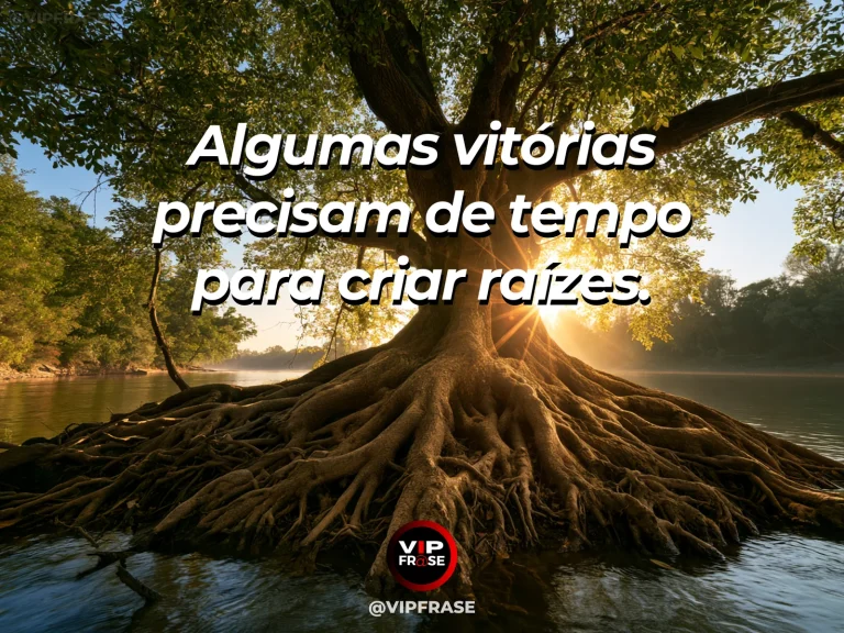 Frase de superação em cenário natural sobre a pressa não cura mais rápido.