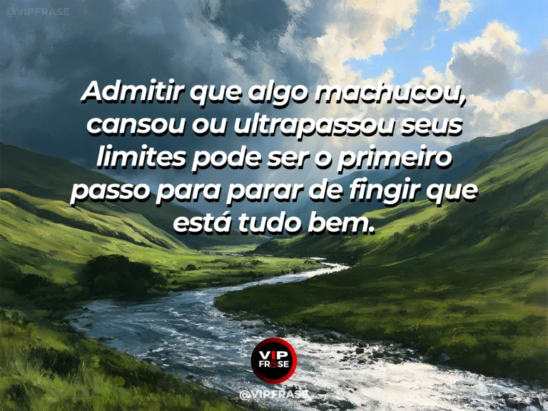 Mensagem de superação em cenário natural sobre a superação pode começar pela verdade.
