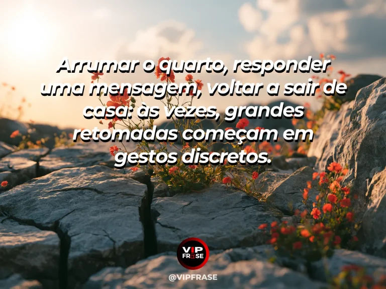 Mensagem de superação em cenário natural sobre a superação também mora nos detalhes.