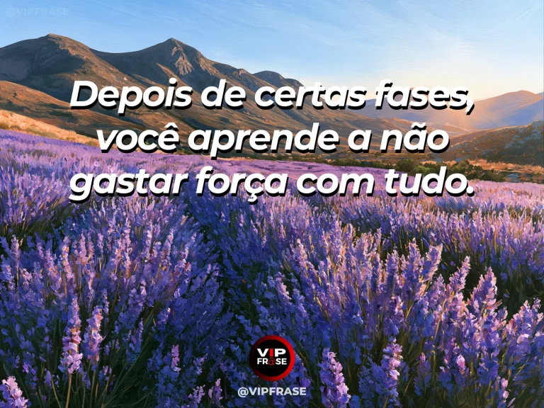 Frase de superação em cenário natural sobre a superação também muda prioridades.