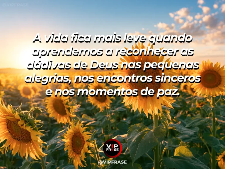 Mensagem sobre alegria nas dádivas de Deus com pomar cítrico ensolarado.