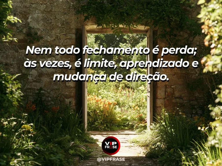 Frase de superação em wooden gate closed while another flowered path stays open.