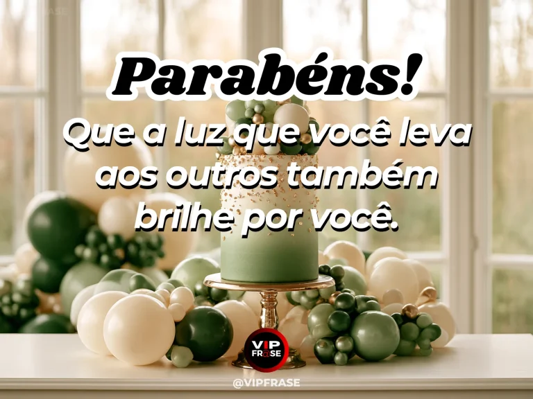 Mensagem de aniversário para alguém especial sobre o brilho de uma pessoa querida, com janela aberta com vasos floridos.