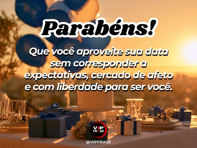 Mensagem de aniversário para alguém especial sobre um aniversário de carinho sem cobrança, com pétalas coloridas e presente discreto.
