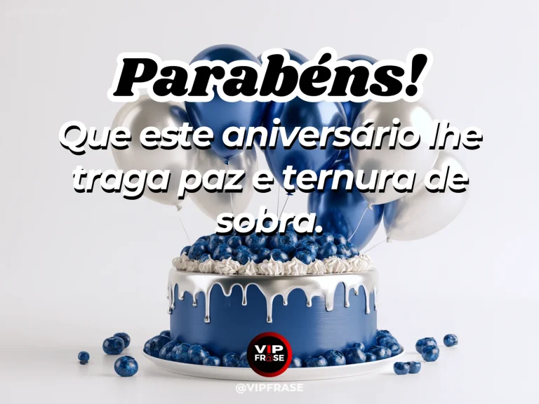 Mensagem de aniversário para alguém especial sobre um desejo de paz e ternura, com lago calmo com flores junto à margem.