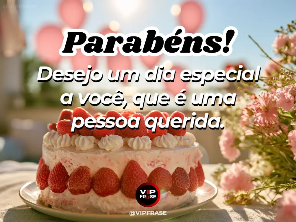 Mensagem de aniversário sobre carinho, com cartão e margaridas.