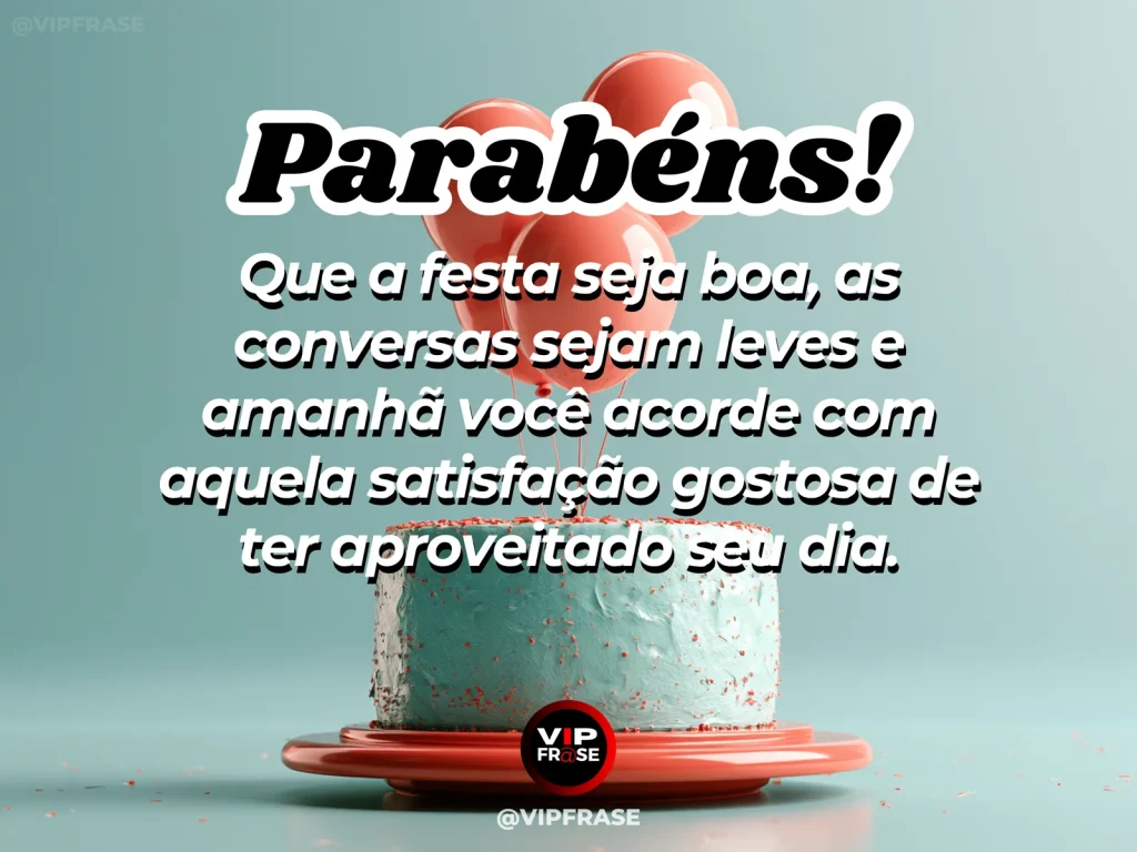 Mensagem de aniversário para WhatsApp sobre alegria, com soft morning light on leftover birthday ribbons and cake on table.
