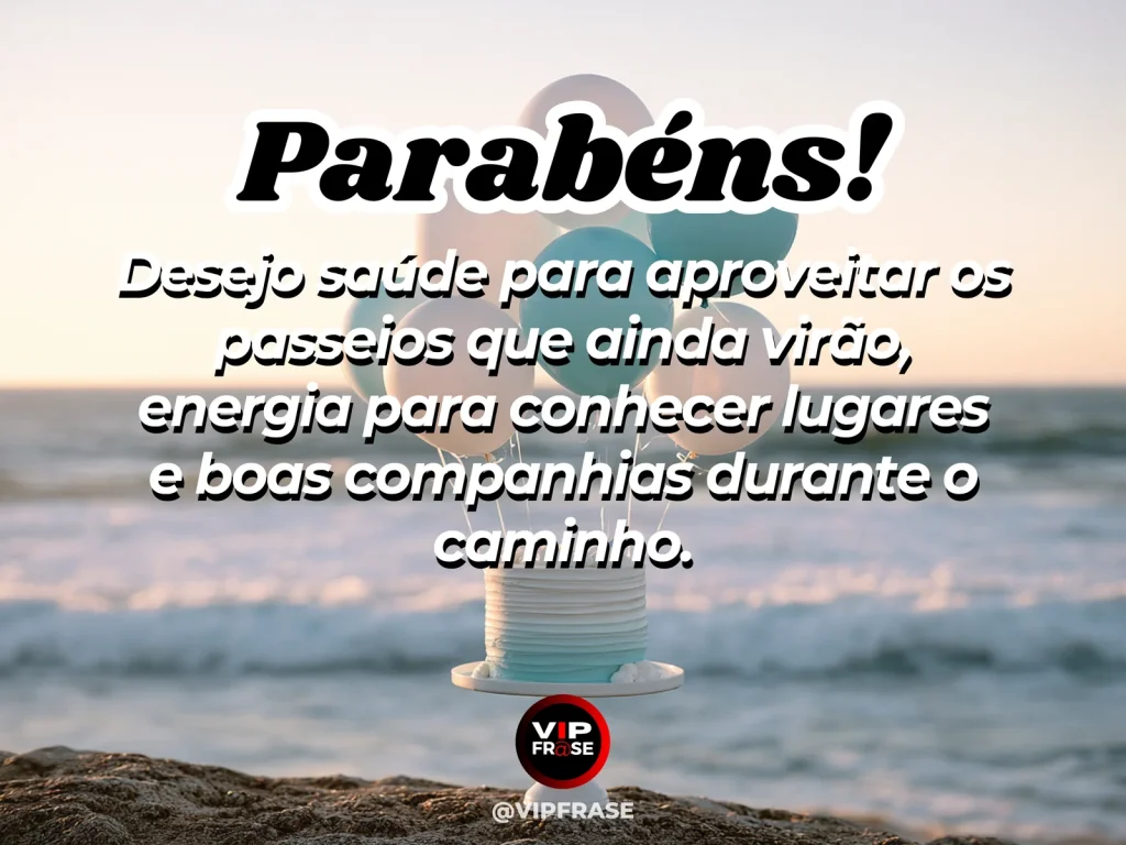 Mensagem de aniversário para WhatsApp sobre esperança, com sunlit scenic garden terrace with birthday cake and distant green landscape.