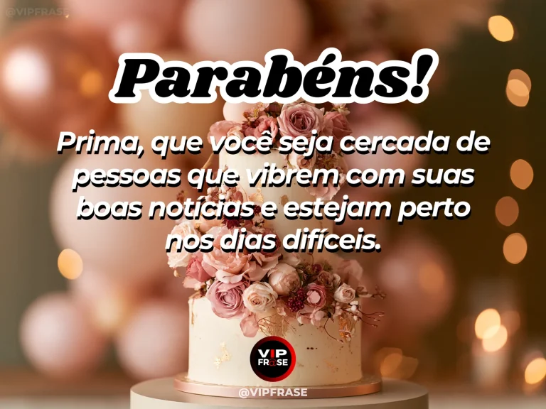 Mensagem de aniversário para prima sobre conforto, em caminho com lanternas.