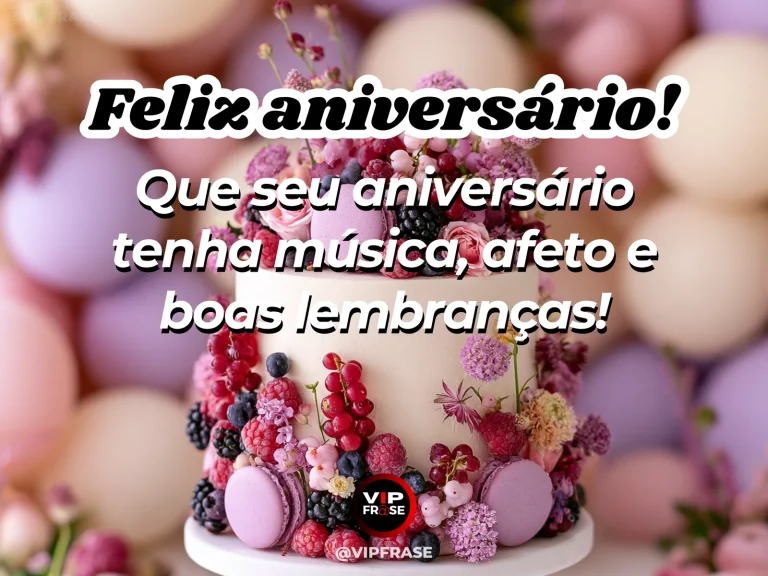 Mensagem de aniversário para prima sobre carinho, em violão em ambiente florido.