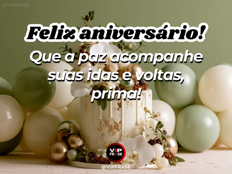 Mensagem de aniversário para prima sobre paz, com sunny winding garden lane.