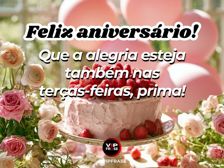 Mensagem de aniversário para prima sobre felicidade, com cheerful weekday breakfast table.