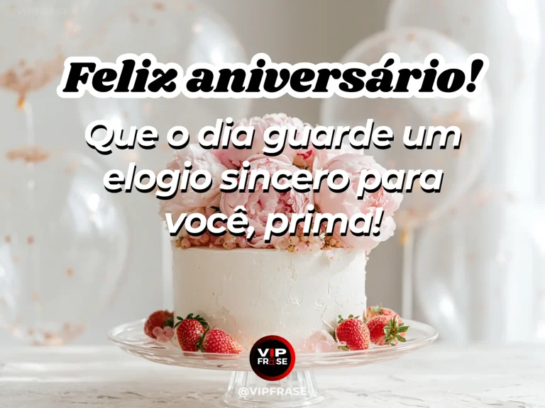 Mensagem de aniversário para prima sobre carinho, com small gift card.