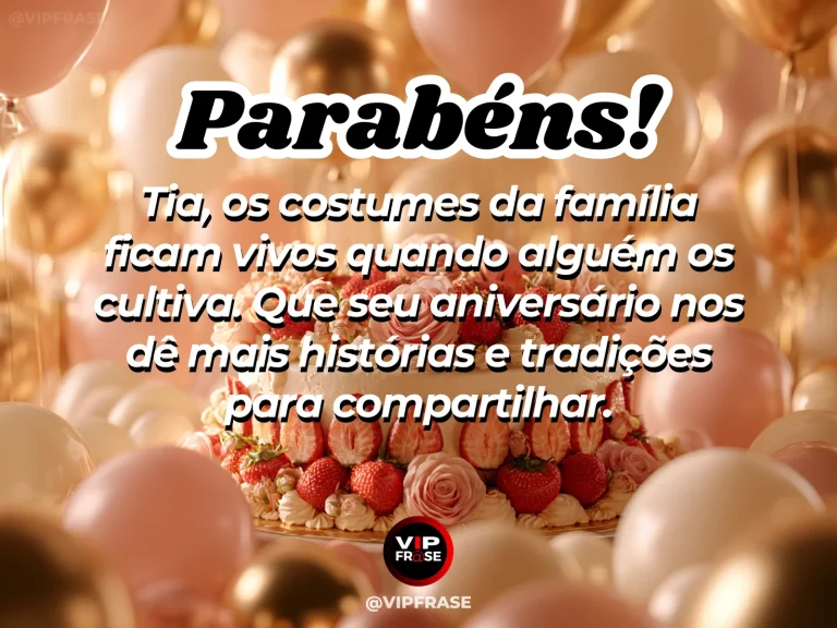 Mensagem de aniversário para tia sobre familia, com family heirloom china and handmade birthday cake in garden.