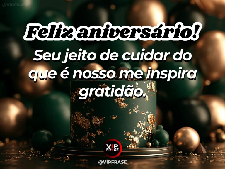 Mensagem de aniversário para marido sobre gratidao e amor, com decoração acolhedora.