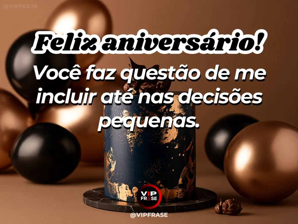 Mensagem de aniversário para marido sobre amor, com cenário festivo delicado.