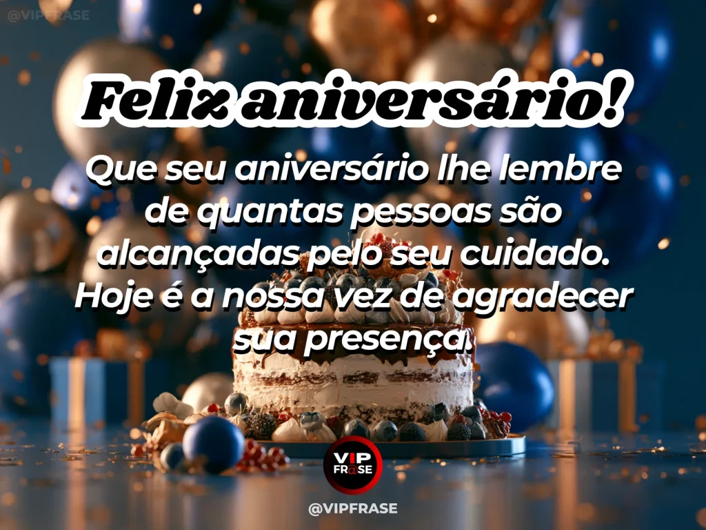 Mensagem de aniversário para marido sobre gratidao e carinho, com cenário festivo delicado.