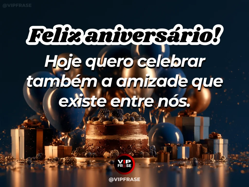 Mensagem de aniversário para marido sobre amizade e amor, com cenário festivo delicado.