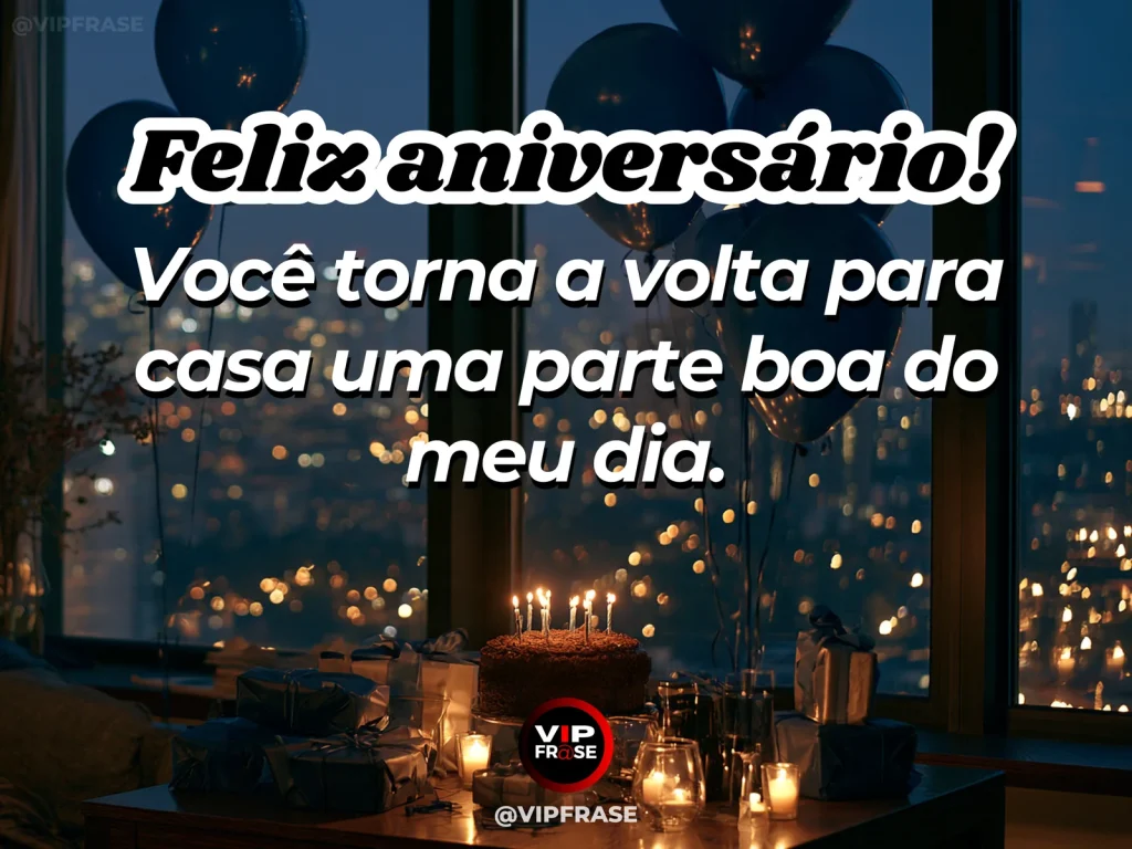 Mensagem de aniversário para marido sobre amor, com decoração acolhedora.