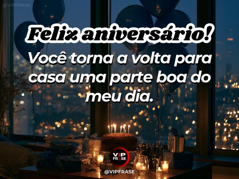 Mensagem de aniversário para marido sobre amor, com decoração acolhedora.